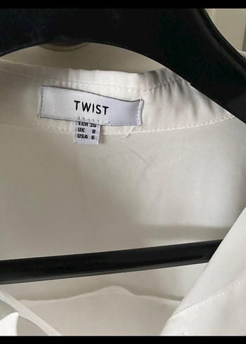 Beyaz Desenli Keten Gömlek, Uzun Kollu, Rahat Kesim - Görsel 5