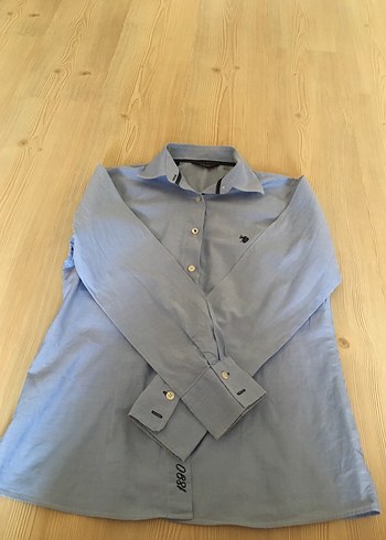 Düğmeli Mavi Denim Kadın Gömlek - Görsel 2