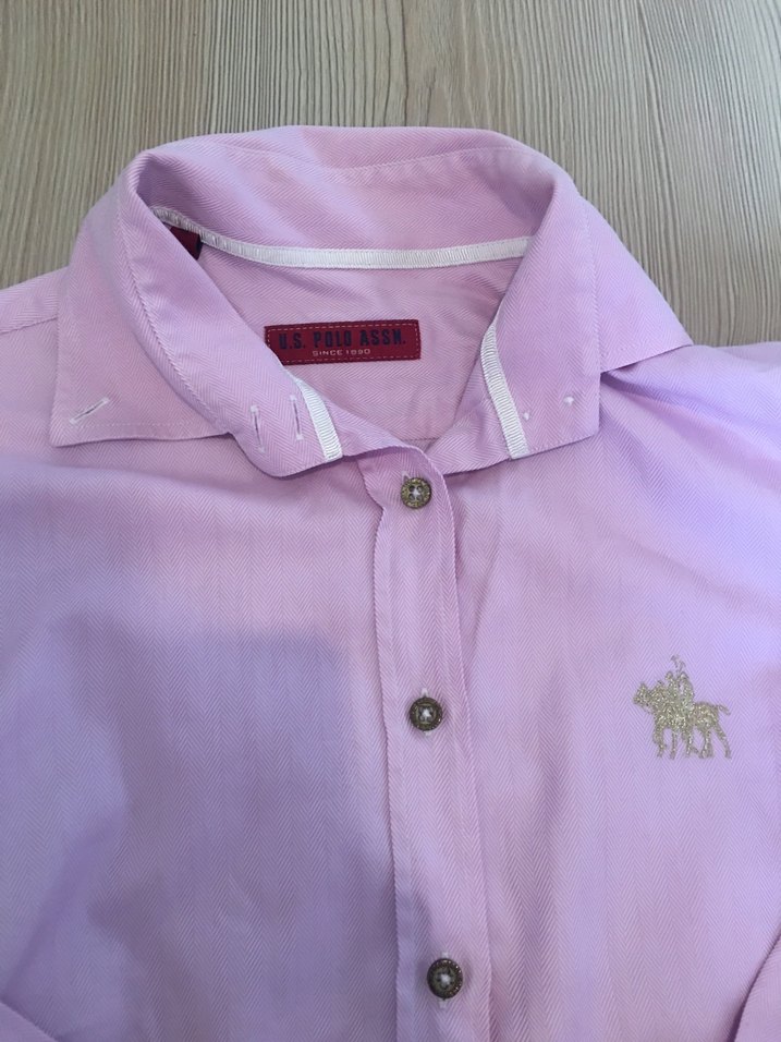 Pembe Kadın Uzun Kollu Düğmeli Gömlek - Görsel 4