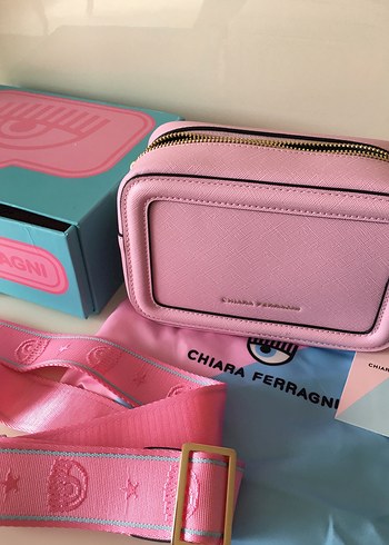 Chıara ferragnı Pastel Pembe Fermuarlı Kadın Çapraz Çanta - Görsel 5
