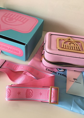 Chıara ferragnı Pastel Pembe Fermuarlı Kadın Çapraz Çanta - Görsel 4