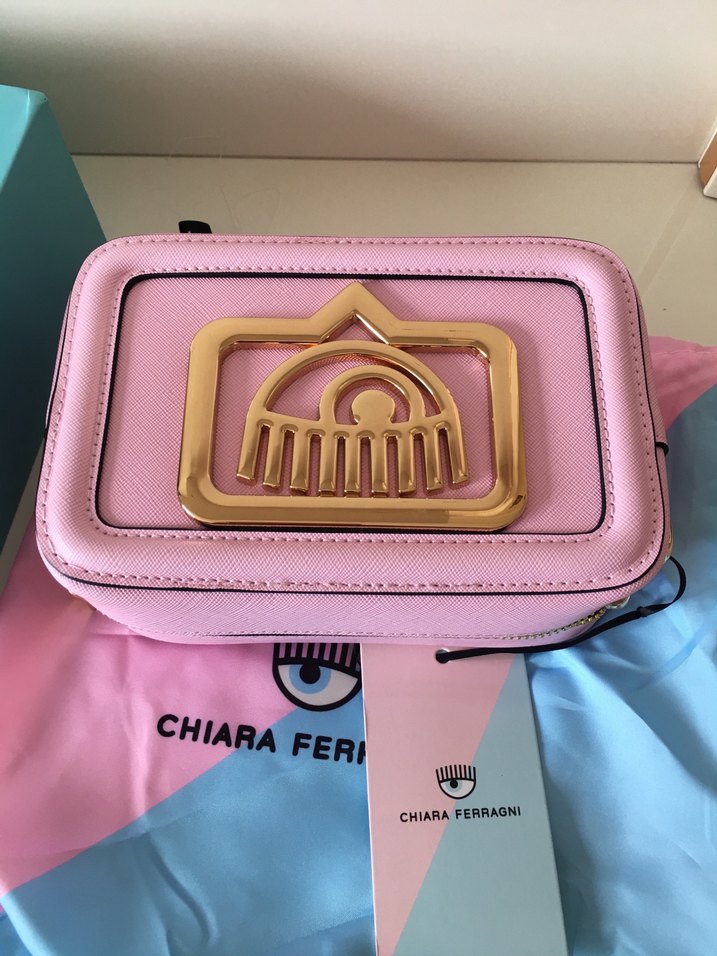 Chıara ferragnı Pastel Pembe Fermuarlı Kadın Çapraz Çanta - Görsel 3