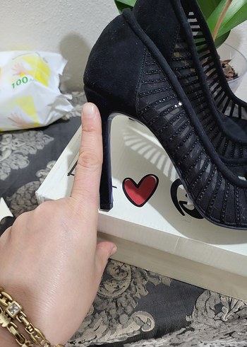 Siyah Kadın Stiletto Topuklu Ayakkabı - Görsel 4