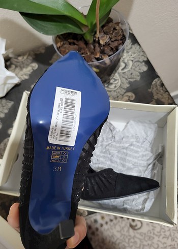 Siyah Kadın Stiletto Topuklu Ayakkabı - Görsel 5