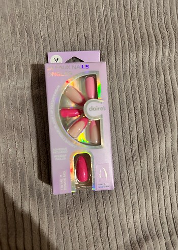 Claire's Pembe Pastel Takma Tırnak Seti - Görsel 2