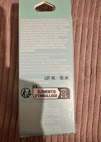 Claire's Gri taşlı Takma Tırnak - Görsel 3