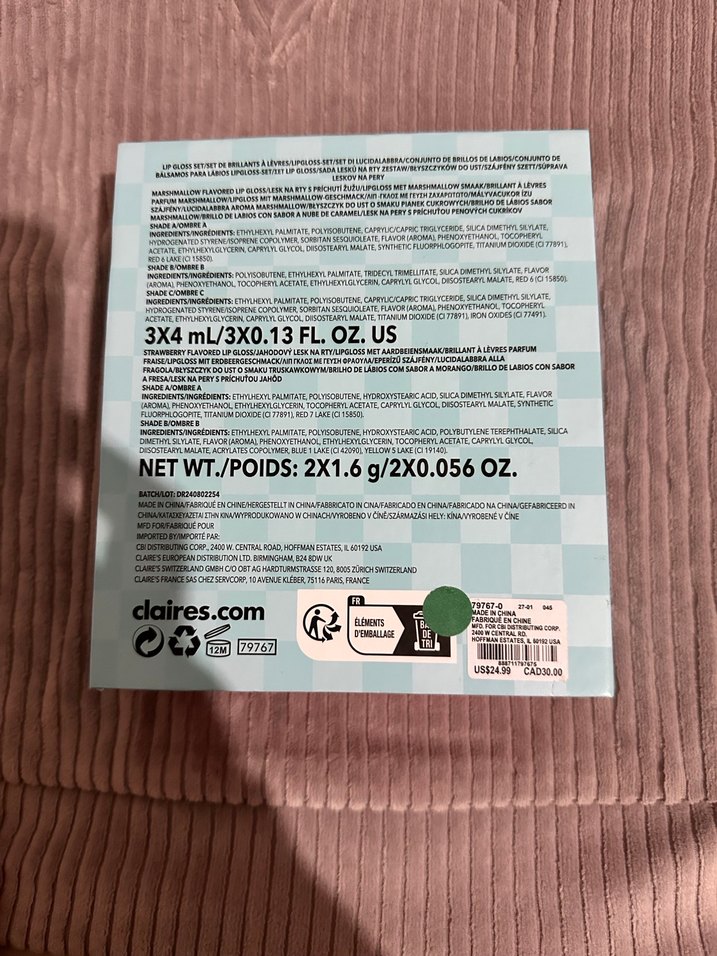 Claire's Pastel Pembe Dudak Parlatıcı Seti - Görsel 4