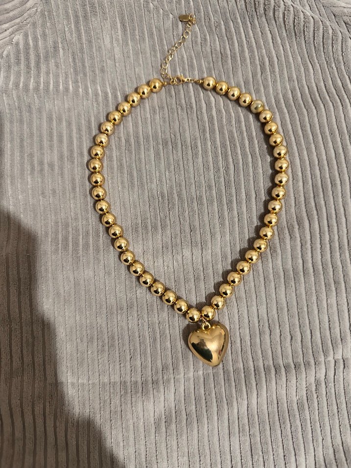 Altın Boncuklu Kadın Kolye - Görsel 2