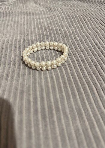 Beyaz inci Kadın Bileklik - Görsel 2