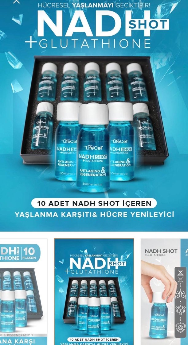 LifeCell NADH Shot Anti-Aging & Yenilenme 10'lu - Görsel 5