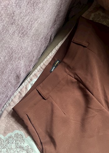 Kadın Kahverengi Midi Rahat Kesim Pantolon - Görsel 2