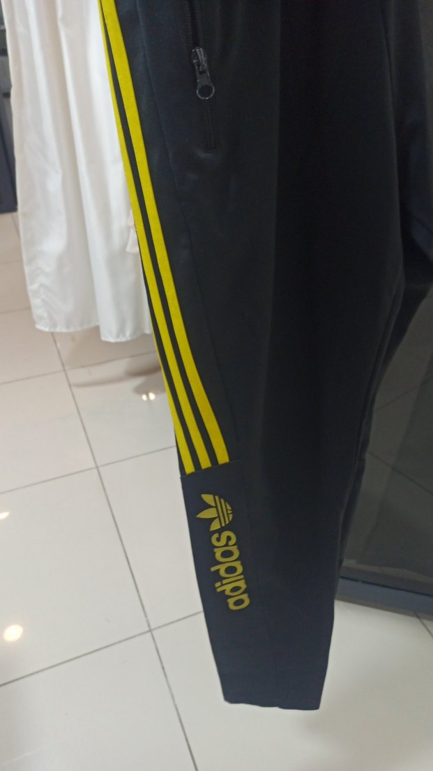 Sarı Şeritli Adidas Erkek Eşofman Altı - Görsel 2