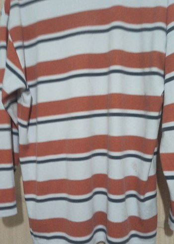 Bej Çizgili Erkek Sweatshirt - Görsel 3