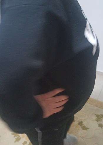 Siyah Baskılı Uzun Kollu Sweatshirt - Görsel 2