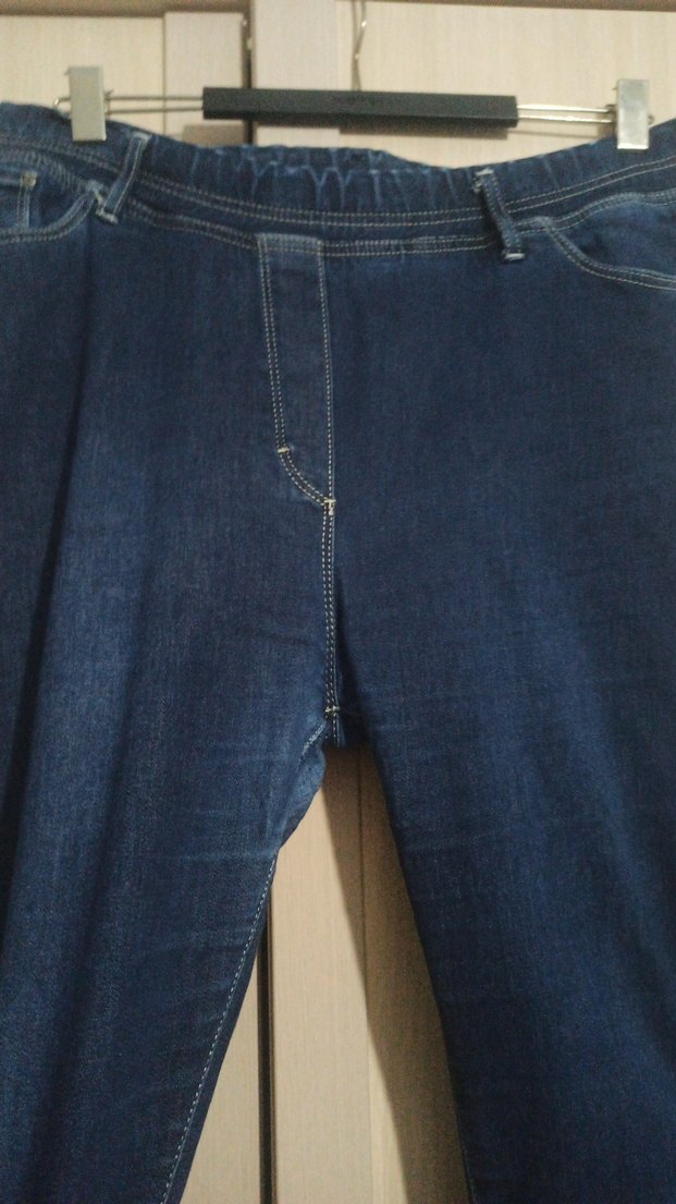 Kadın Lacivert Pilili Normal Boy Denim Pantolon - Görsel 3