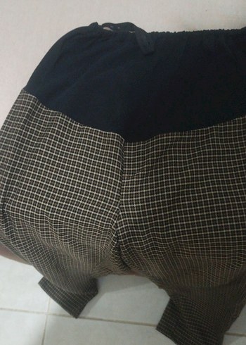 Kadın Gri Pilili Rahat Kumaş Pantolon - Görsel 3