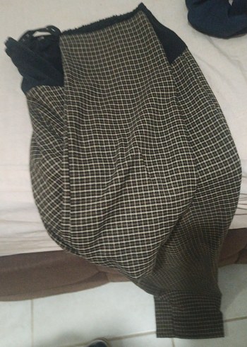 Kadın Gri Pilili Rahat Kumaş Pantolon - Görsel 4