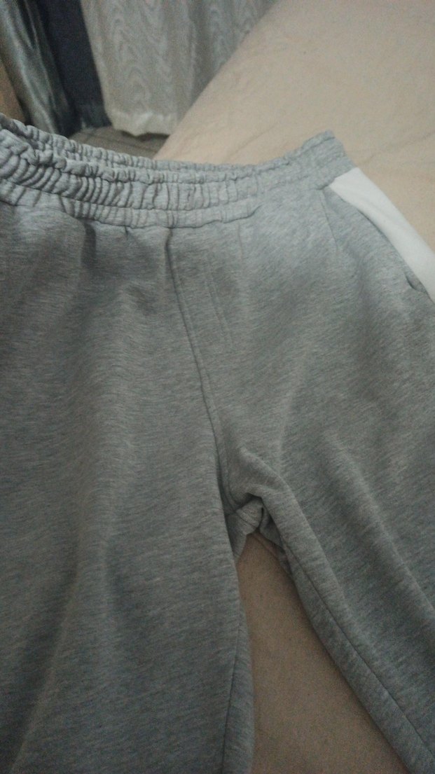 Gri Kadın Fermuarlı Sweatpant - Görsel 2