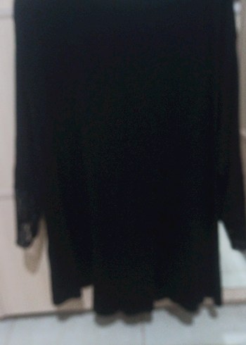 Dantel Detaylı Siyah Uzun Kollu Gömlek - Görsel 5