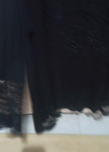 Dantel Detaylı Siyah Uzun Kollu Gömlek - Görsel 3