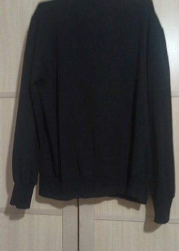 Kadın Siyah Baskılı Goth Sweatshirt - Görsel 3