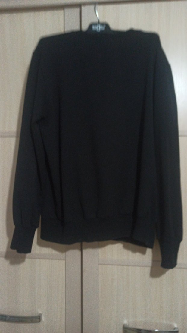 Kadın Siyah Baskılı Goth Sweatshirt - Görsel 3