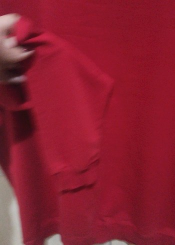 Kırmızı Kadın Sweatshirt - Görsel 3