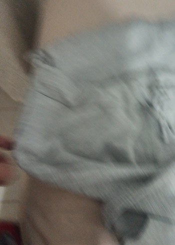 Düğmeli Gri Kadın Keten Eşofman Altı - Görsel 5