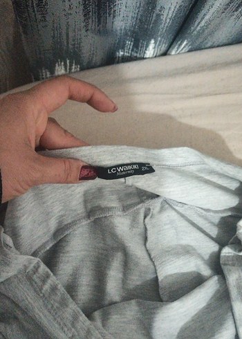 Düğmeli Gri Kadın Keten Eşofman Altı - Görsel 6