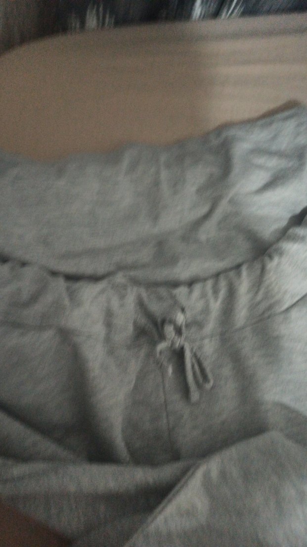 Düğmeli Gri Kadın Keten Eşofman Altı - Görsel 4