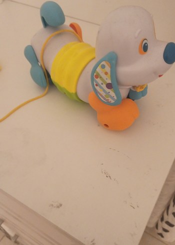 Çekmeli Renkli Müzikli Oyuncak Köpek - Görsel 3