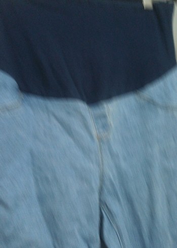 Gri Bel Bantlı Hamile Kot Pantolon - Görsel 3