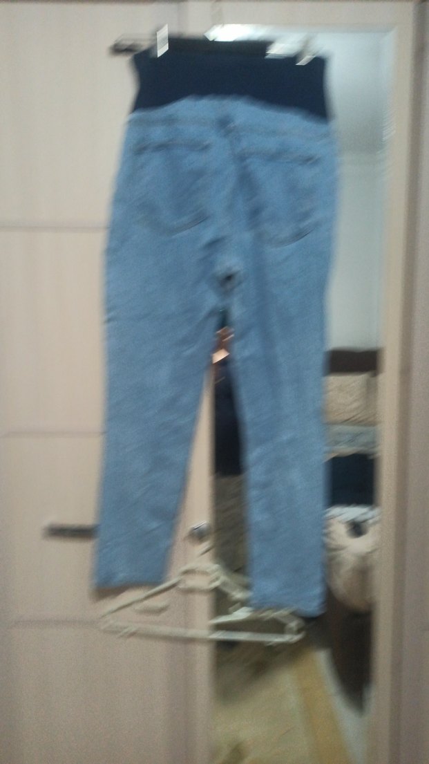 Gri Bel Bantlı Hamile Kot Pantolon - Görsel 4