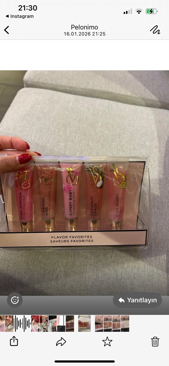 Victoria's Secret Pastel Pembe Lip Gloss Seti - Görsel 3