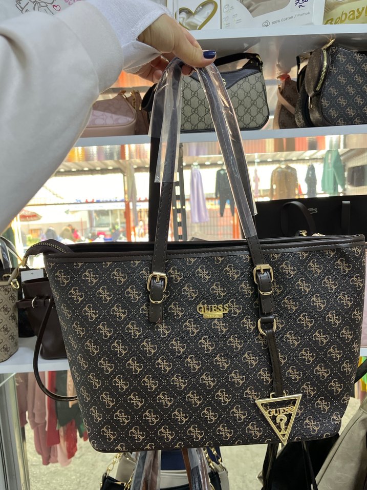 Kahverengi Baskılı Kadın Çanta - Görsel 4