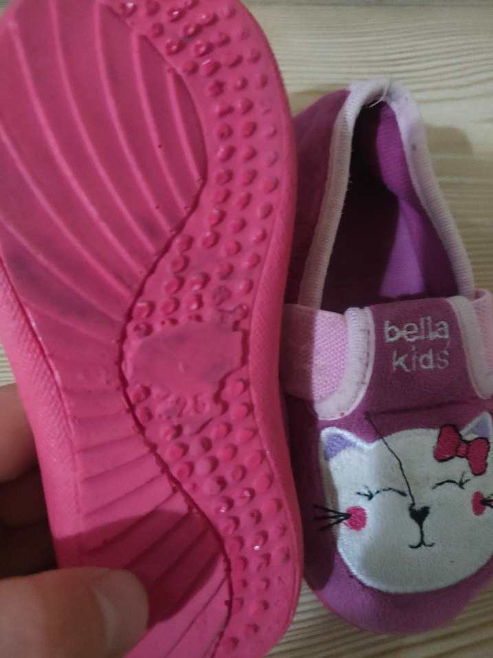 Kız Çocuk Pembe Sıcak Ev Terliği Velcro - Görsel 2