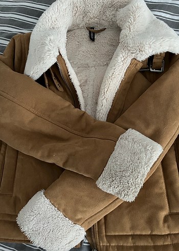 Kadın mont ceket kürk detaylı - Görsel 5