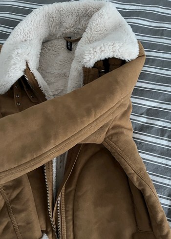 Kadın mont ceket kürk detaylı - Görsel 3