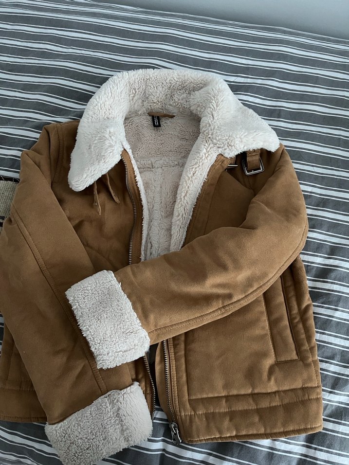 Kadın mont ceket kürk detaylı - Görsel 2