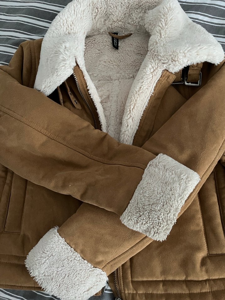 Kadın mont ceket kürk detaylı - Görsel 5