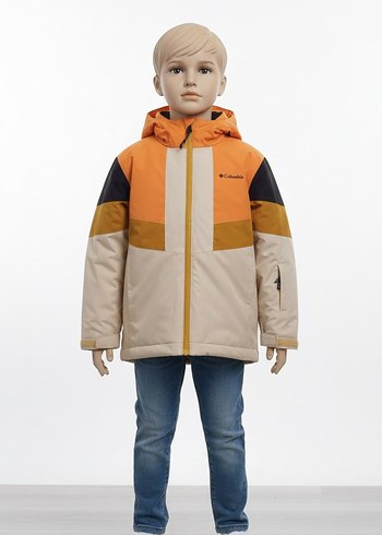 Columbia Erkek Çocuk Mavi Bej Kahve Kırmızı Mont - Görsel 3