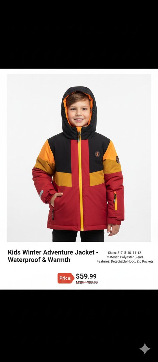 Columbia Erkek Çocuk Mavi Bej Kahve Kırmızı Mont - Görsel 4