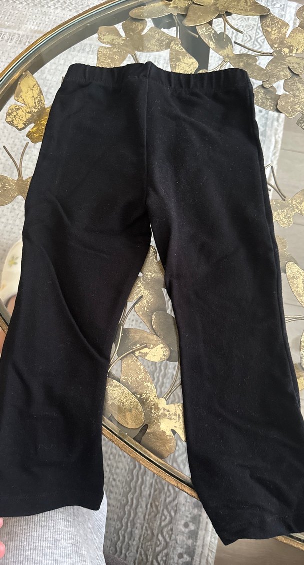 Kız Çocuk Siyah Minnie Nakışlı Tayt - Görsel 3