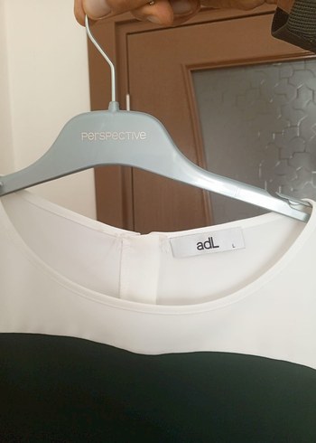 Beyaz Siyah Uzun Kollu Kadın Bluz - Görsel 3