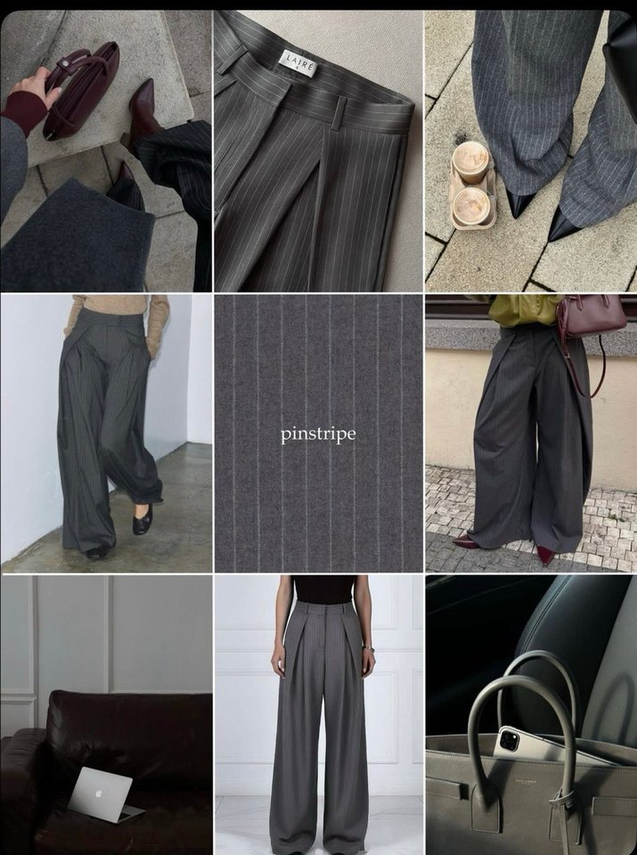 Premium Zara Model Çizgili Dökümlü Yüksek Bel Palazzo Pantolon - Görsel 4