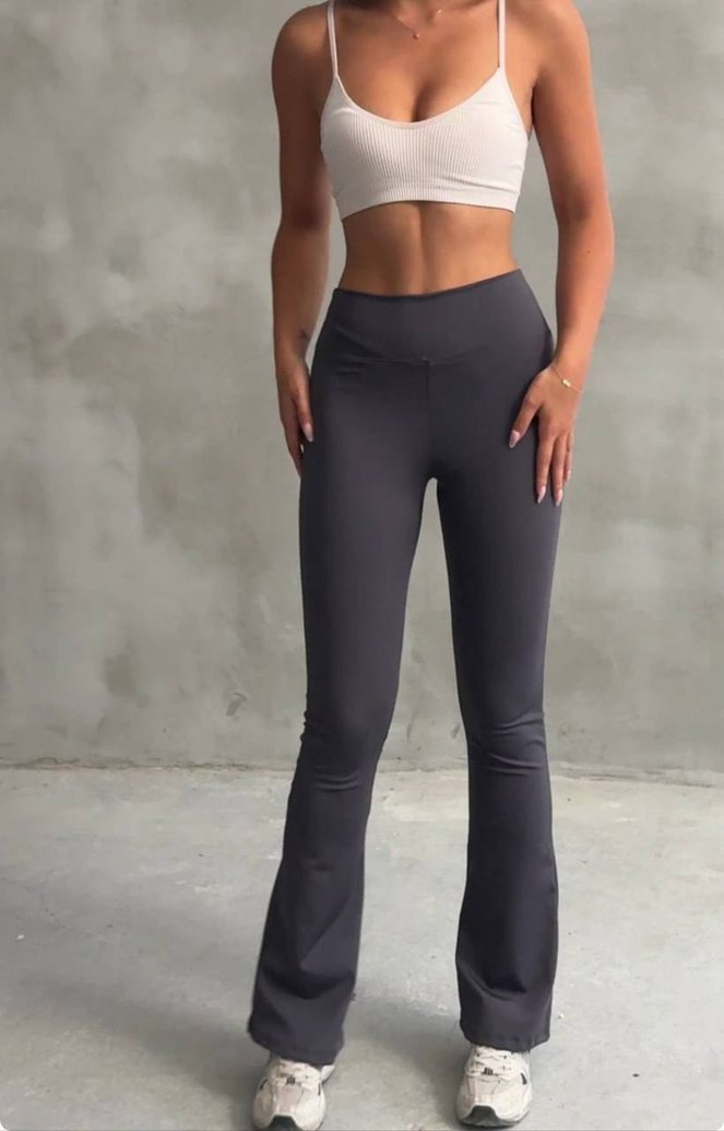 Oysho Şardonlu İspanyol Paça Tayt - Görsel 2