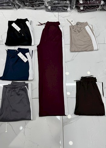 Kadın Lacivert Yan Şeritli Salaş Eşofman Altı - Görsel 2