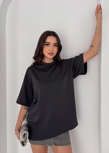 Premium Seri Standart Beden Oversize Basic T-Shirt - Görsel 7