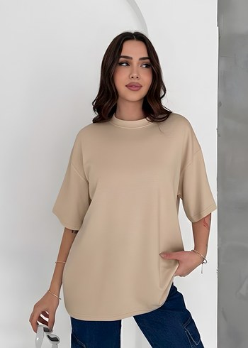 Premium Seri Standart Beden Oversize Basic T-Shirt - Görsel 5