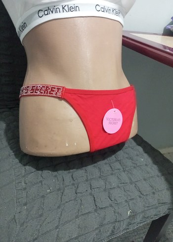 3 adet Victoria's Secret taşlı brazilian - Görsel 5